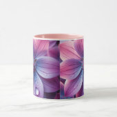 Lilac Pink und Lila FrühlingsBlume Tasse (Zentrum)