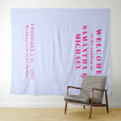 Lilac Pink Welcome to the wedding Wandteppich (Beispiel (Horizontal))