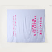 Lilac Pink Welcome to the wedding Wandteppich (Vorderseite (Horizontal))