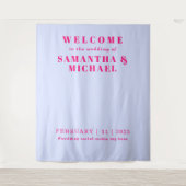 Lilac Pink Welcome to the wedding Wandteppich (Vorderseite)