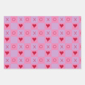 Lilac Pink XO Checkered Geschenkpapier Set (Vorderseite 2)