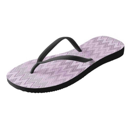 Lilac, pink, zigzack badesandalen (Schrägansicht)