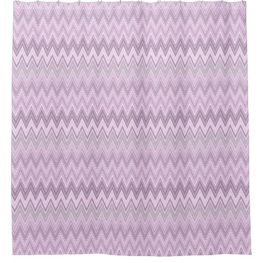 Lilac, pink, zigzack duschvorhang (Vorderseite)