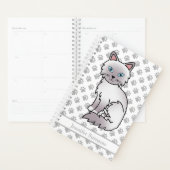Lilac Point Birman / Ragdoll Cat And Paws & Text Planer (Anzeige)