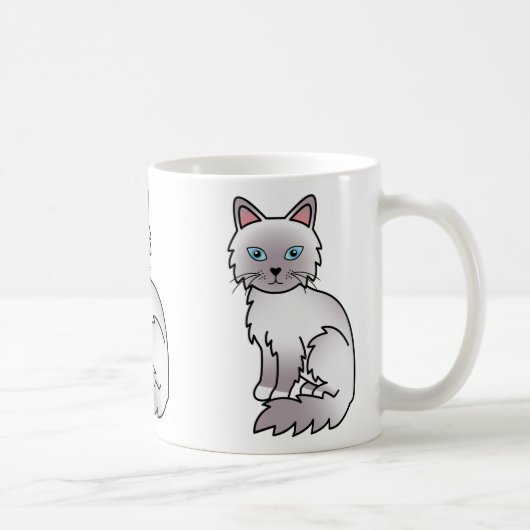 Lilac Point Birman / Ragdoll Cat Kaffeetasse (Rechts)