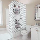Lilac Point Birman / Ragdoll Cat & Paws Duschvorhang (Beispiel)