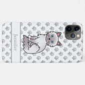 Lilac Point Birman / Ragdoll Niedlich Cat & Name Case-Mate iPhone Hülle (Rückseite (Horizontal))
