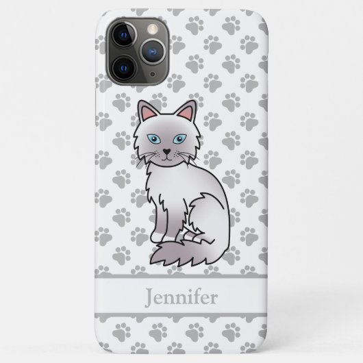 Lilac Point Birman / Ragdoll Niedlich Cat & Name Case-Mate iPhone Hülle (Rückseite)