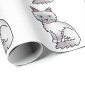 Lilac Point Birman / Ragdoll Niedlich Cat Pattern Geschenkpapier (Rolleneckpunkt)