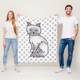 Lilac Point Birman / Ragdoll Niedlich Cat & Paws Fleecedecke