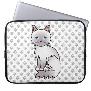 Lilac Point Birman / Ragdoll Niedlich Cat & Paws Laptopschutzhülle