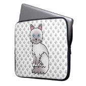 Lilac Point Birman / Ragdoll Niedlich Cat & Paws Laptopschutzhülle (Vorderseite Links)
