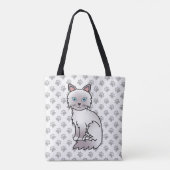 Lilac Point Birman / Ragdoll Niedlich Cat & Paws Tasche (Rückseite)