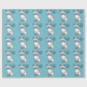 Lilac Point Siamese Rasse Cartoon Zeichnend Geschenkpapier (Flach)