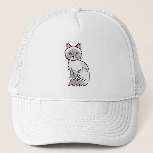 Lilac Point Tabby Birman / Ragdoll Cat Truckerkappe (Vorderseite)