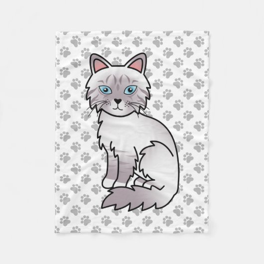 Lilac Point Tabby Birman / Ragdoll Niedlich Cat & Fleecedecke (Vorderseite)