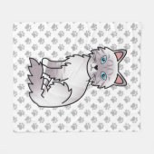 Lilac Point Tabby Birman / Ragdoll Niedlich Cat & Fleecedecke (Vorderseite (Horizontal))