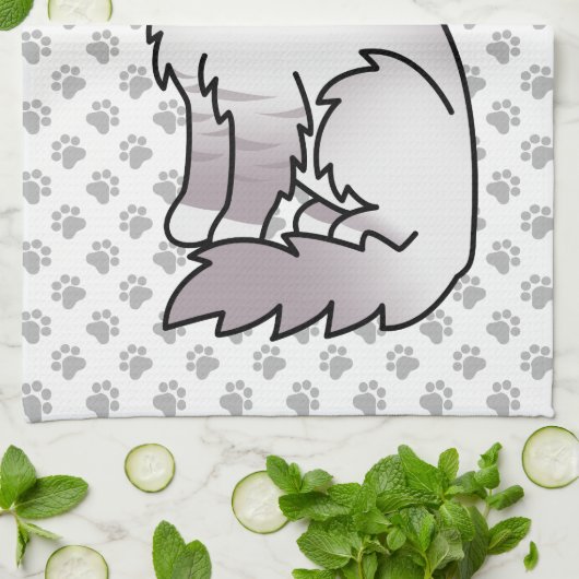 Lilac Point Tabby Birman / Ragdoll Niedlich Cat & Geschirrtuch (Gefaltet)