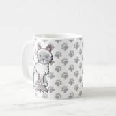 Lilac Point Tabby Birman / Ragdoll Niedlich Cat &  Kaffeetasse (Vorderseite Links)