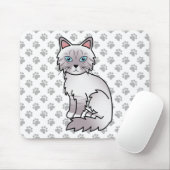 Lilac Point Tabby Birman / Ragdoll Niedlich Cat &  Mousepad (Mit Mouse)