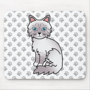 Lilac Point Tabby Birman / Ragdoll Niedlich Cat &  Mousepad