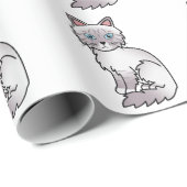 Lilac Point Tabby Birman/Ragdoll Niedlich Cat Patt Geschenkpapier (Rolleneckpunkt)