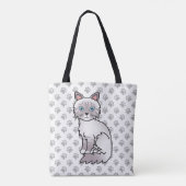 Lilac Point Tabby Birman / Ragdoll Niedlich Cat &  Tasche (Rückseite)