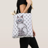 Lilac Point Tabby Birman / Ragdoll Niedlich Cat &  Tasche (Von Nahem)