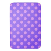Lilac polka dots on periwinkle badematte (Vorderseite Vertikal)