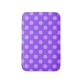 Lilac polka dots on periwinkle badematte (Vorderseite Vertikal)