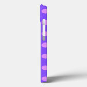 Lilac polka dots on periwinkle Case-Mate iPhone ca Hülle (Rückseite / Links)