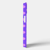 Lilac polka dots on periwinkle Case-Mate iPhone ca Hülle (Rückseite / Rechts)