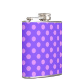 Lilac polka dots on periwinkle flachmann (Rechts)