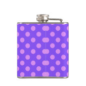 Lilac polka dots on periwinkle flachmann (Rückseite)