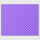 Lilac polka dots on periwinkle geschenkpapier (Flach)