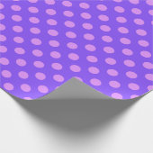 Lilac polka dots on periwinkle geschenkpapier (Ecke)