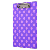 Lilac polka dots on periwinkle klemmbrett (Links)