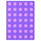 Lilac polka dots on periwinkle klemmbrett (Rückseite)