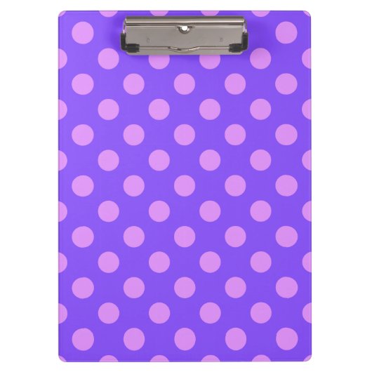 Lilac polka dots on periwinkle klemmbrett (Vorderseite)