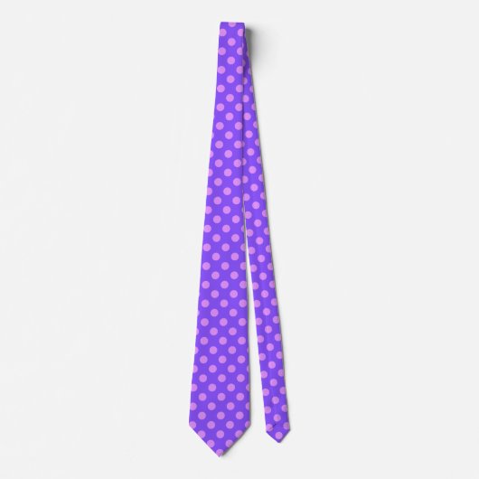 Lilac polka dots on periwinkle krawatte (Vorderseite)