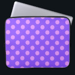 Lilac polka dots on periwinkle laptopschutzhülle<br><div class="desc">Lilac polka dots on periwinkle</div>
