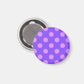 Lilac polka dots on periwinkle magnet (Vorderseite/Rückseite)