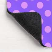 Lilac polka dots on periwinkle mousepad (Ecke)