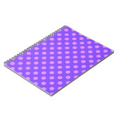 Lilac polka dots on periwinkle notizblock (Linke Seite)