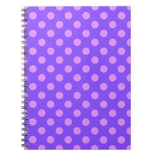 Lilac polka dots on periwinkle notizblock