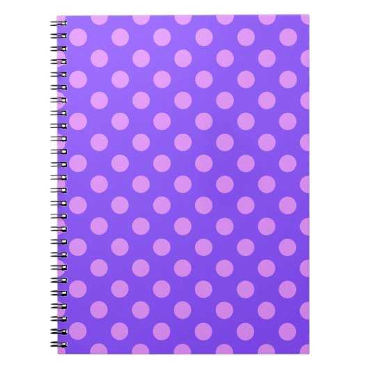 Lilac polka dots on periwinkle notizblock (Vorderseite)