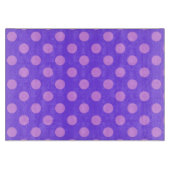 Lilac polka dots on periwinkle schneidebrett (Vorderseite)
