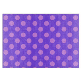 Lilac polka dots on periwinkle schneidebrett