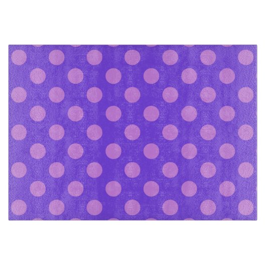 Lilac polka dots on periwinkle schneidebrett (Vorderseite)