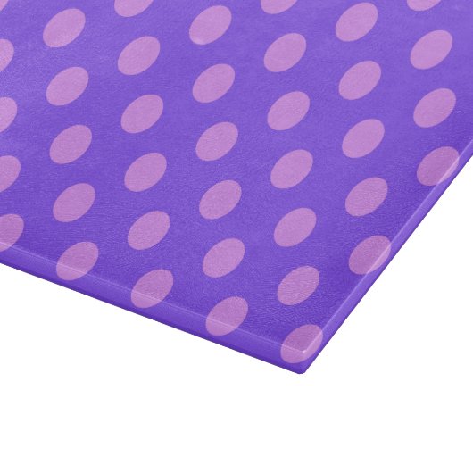 Lilac polka dots on periwinkle schneidebrett (Ecke)
